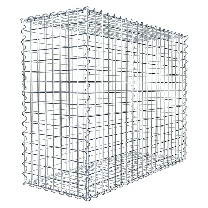 Gabiona Gabione - 100 x 40 x 80 cm, Metall, Maschenbreite: 50 mm, Maschenhöhe: 50 mm - Gabione aus Drahtgeflecht, stabil und robust für Garten- und Landschaftsbau. Ideal für Stützmauern und dekorative Elemente im Außenbereich.
