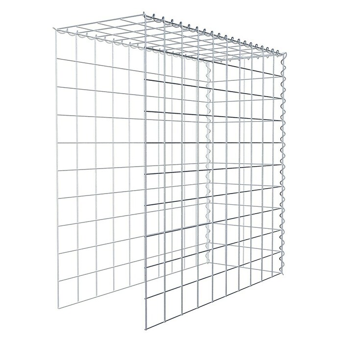 Gabiona Gabione Typ 4 (Zum Anbau in Länge & Höhe, 100 x 40 x 100 cm, Stahl, Maschenbreite: 100 mm, Maschenhöhe: 100 mm, Spirale) | BAUHAUS