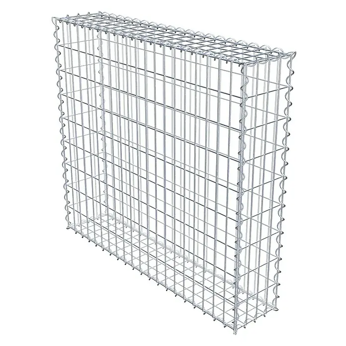 Gabiona Gabione - 100 x 20 x 90 cm, Metall, Maschenbreite: 50 mm, Maschenhöhe: 100 mm - Gabione aus Drahtgitter für den Garten- und Landschaftsbau. Ideal für Mauern, Zäune oder dekorative Elemente im Außenbereich.