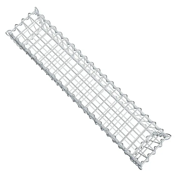 Gabiona Gabione - 100 x 20 x 20 cm, Metall, Maschenbreite: 50 mm, Maschenhöhe: 100 mm - Ein länglicher Gabionenkorb aus verzinktem Drahtgeflecht, ideal zur Befüllung mit Steinen für den Landschaftsbau oder zur Böschungsbefestigung.
