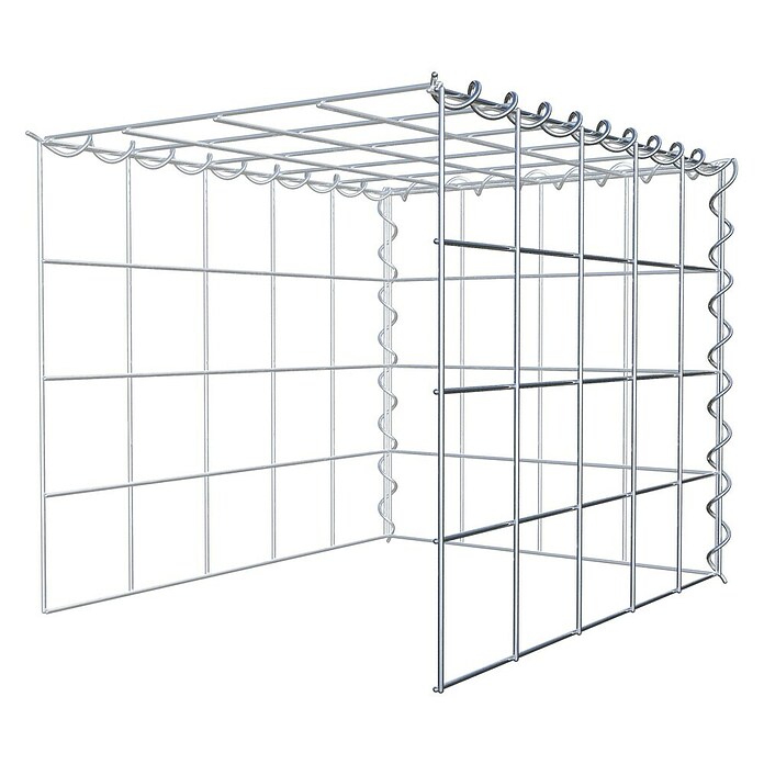 Gabiona Gabione Typ 4 (Zum Anbau in Länge & Höhe, 50 x 40 x 40 cm, Stahl, Maschenbreite: 100 mm, Maschenhöhe: 100 mm, Spirale) | BAUHAUS