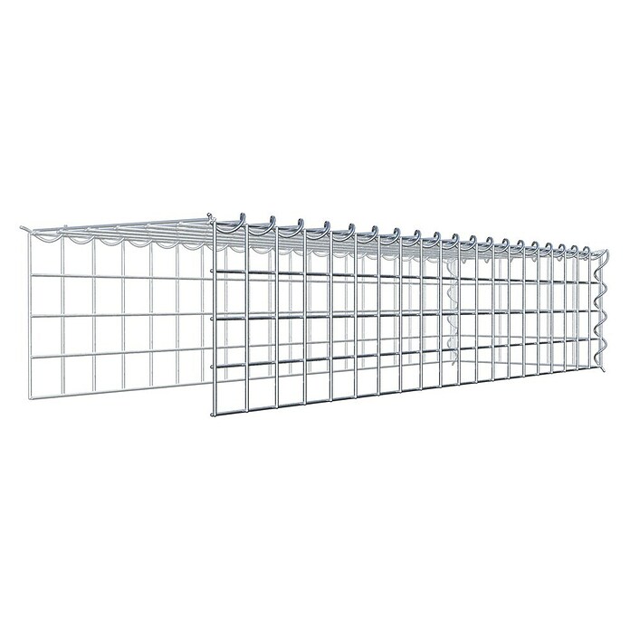 Gabiona Gabione Typ 4 (Zum Anbau in Länge & Höhe, 100 x 30 x 20 cm, Stahl, Maschenbreite: 50 mm, Maschenhöhe: 50 mm, Spirale) | BAUHAUS