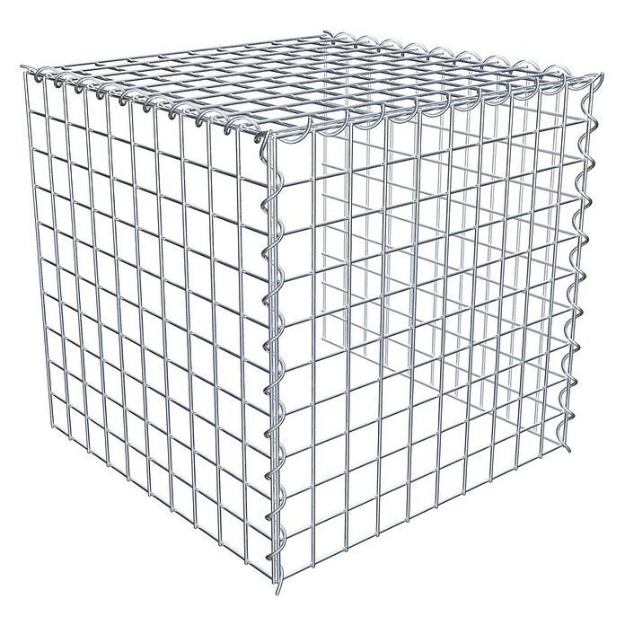 Gabiona Gabione Typ 4 (Zum Anbau in Länge & Höhe, 50 x 50 x 50 cm, Stahl, Maschenbreite: 50 mm, Maschenhöhe: 50 mm, Spirale) | BAUHAUS