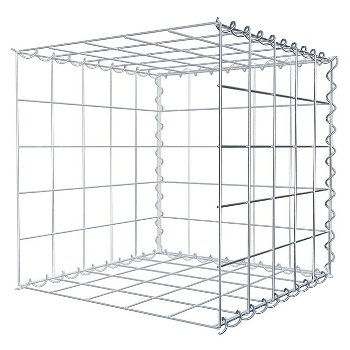 Gabiona Gabione Typ 2 (Zum Anbau in der Länge, 50 x 50 x 50 cm, Stahl, Maschenbreite: 100 mm, Maschenhöhe: 100 mm, Spirale) | BAUHAUS