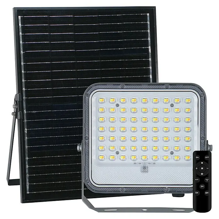 Tween Light Proyector LED solar Amida - 10 W, 3.000 K - 6.000 K, 4,3 x 19,8 x 18,1 cm, IP65 - Reflector solar con panel y mando a distancia. Ideal para exteriores, ahorra energía y es fácil de usar.