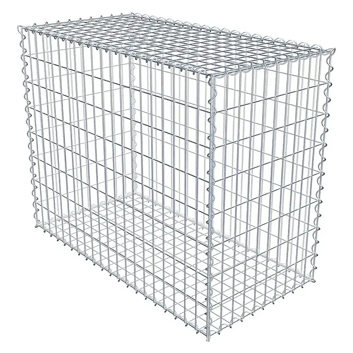Gabiona Gabione - 100 x 50 x 80 cm, Metall, Maschenbreite: 50 mm, Maschenhöhe: 100 mm - Gabione aus Drahtgeflecht, ideal für Gartenbau und Landschaftsgestaltung. Robust und vielseitig einsetzbar.