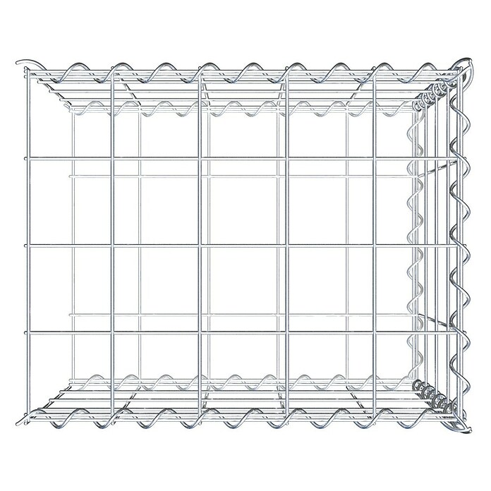 Gabiona Gabione Typ 2 (Zum Anbau in der Länge, 50 x 40 x 40 cm, Stahl, Maschenbreite: 100 mm, Maschenhöhe: 100 mm, Spirale) | BAUHAUS