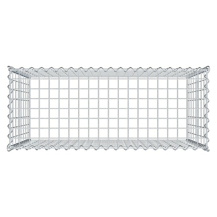 Gabiona Gabione Typ 3 (Zum Anbau in der Höhe, 100 x 40 x 80 cm, Stahl, Maschenbreite: 50 mm, Maschenhöhe: 100 mm, Spirale) | BAUHAUS