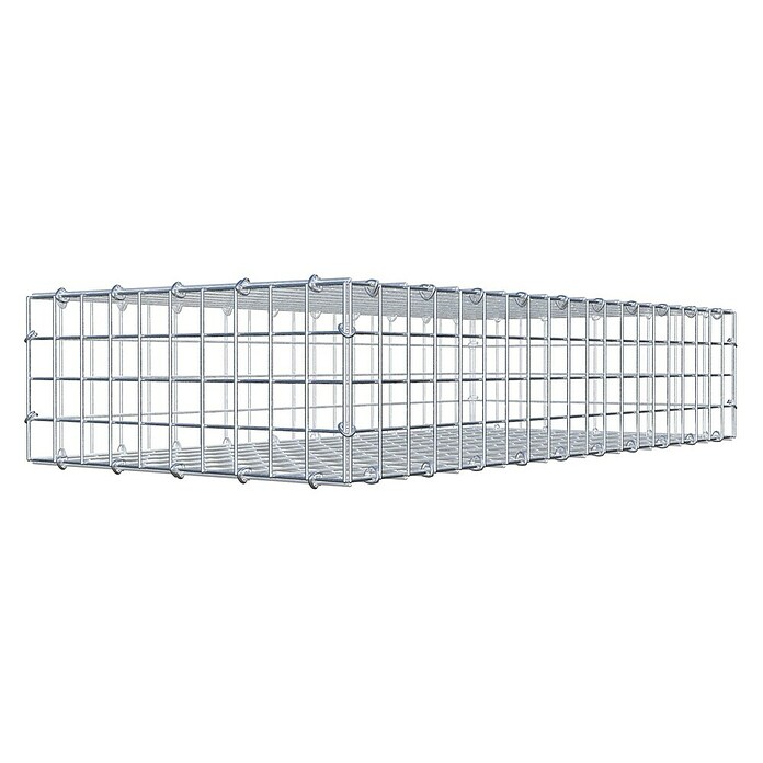 Gabiona Gabione (100 x 50 x 20 cm, Stahl, Maschenbreite: 50 mm, Maschenhöhe: 50 mm, C-Ring) | BAUHAUS