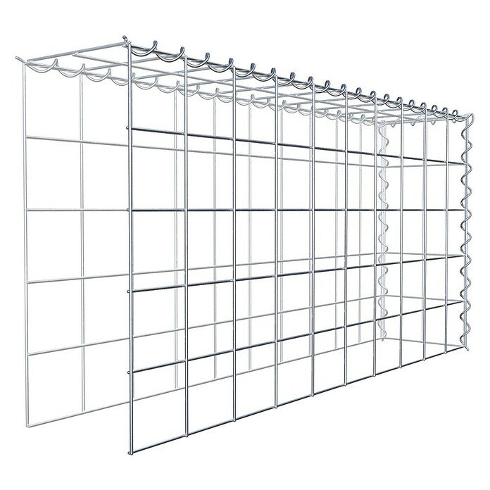 Gabiona Gabione Typ 4 (Zum Anbau in Länge & Höhe, 100 x 20 x 50 cm, Stahl, Maschenbreite: 100 mm, Maschenhöhe: 100 mm, Spirale) | BAUHAUS