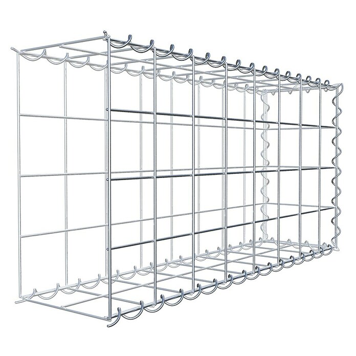 Gabiona Gabione Typ 2 (Zum Anbau in der Länge, 80 x 20 x 40 cm, Stahl, Maschenbreite: 100 mm, Maschenhöhe: 100 mm, Spirale) | BAUHAUS
