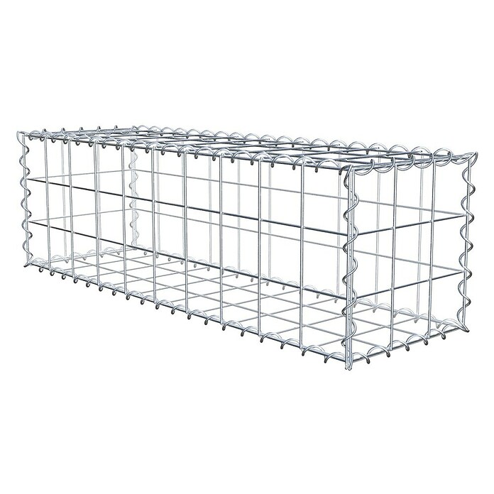 Gabiona Gabione (100 x 30 x 30 cm, Metall, Maschenbreite: 100 mm, Maschenhöhe: 100 mm) | BAUHAUS