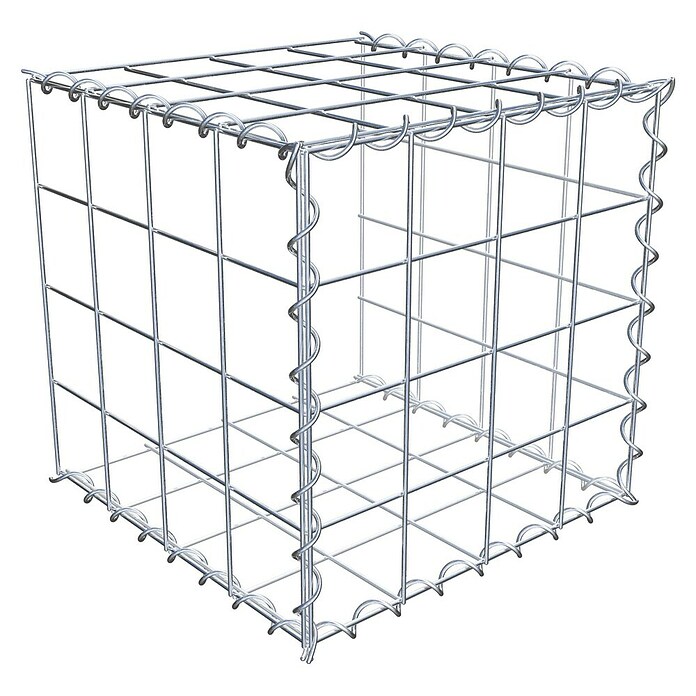 Gabiona Gabione Typ 2 (Zum Anbau in der Länge, 40 x 40 x 40 cm, Stahl, Maschenbreite: 100 mm, Maschenhöhe: 100 mm, Spirale) | BAUHAUS