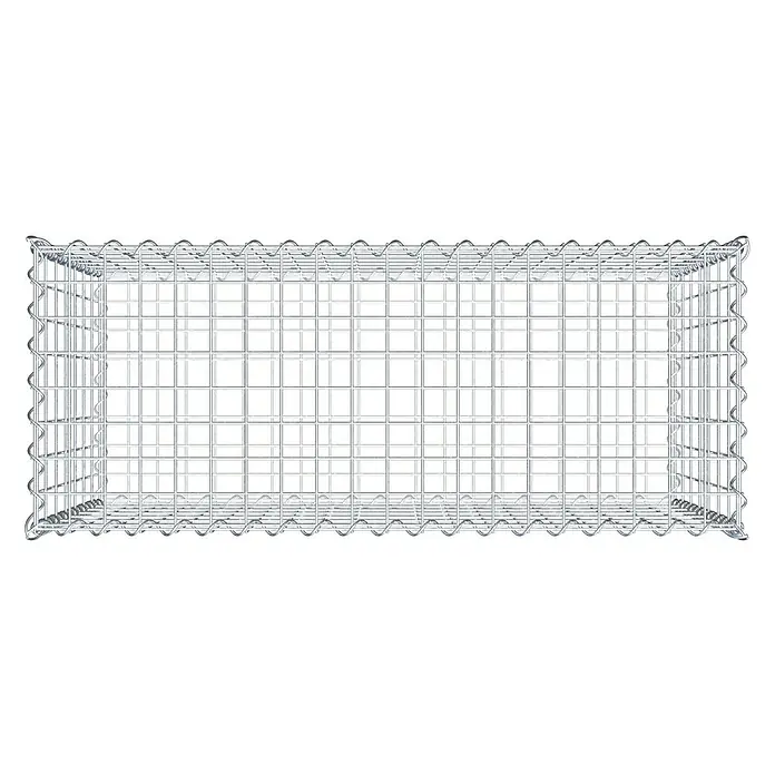 Gabiona Gabione - 100 x 40 x 70 cm, Metall, Maschenbreite: 50 mm, Maschenhöhe: 100 mm - Ein rechteckiger Gabionenkorb aus Drahtgeflecht, ideal für den Garten- und Landschaftsbau, mit spiralförmigen Verstärkungen.