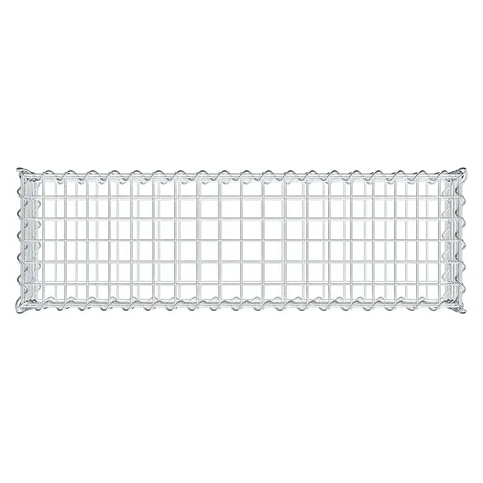 Gabiona Gabione - 100 x 30 x 20 cm, Metall, Maschenbreite: 50 mm, Maschenhöhe: 50 mm - Gabione aus verzinktem Drahtgeflecht zur Geländestabilisierung oder als dekoratives Element im Garten- und Landschaftsbau.