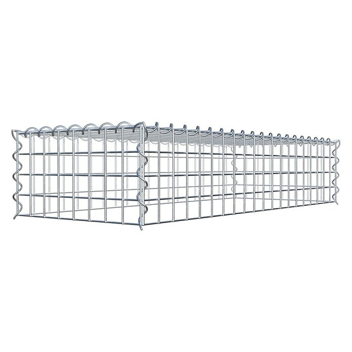 Gabiona Gabione Typ 3 (Zum Anbau in der Höhe, 100 x 40 x 20 cm, Stahl, Maschenbreite: 50 mm, Maschenhöhe: 50 mm, Spirale) | BAUHAUS