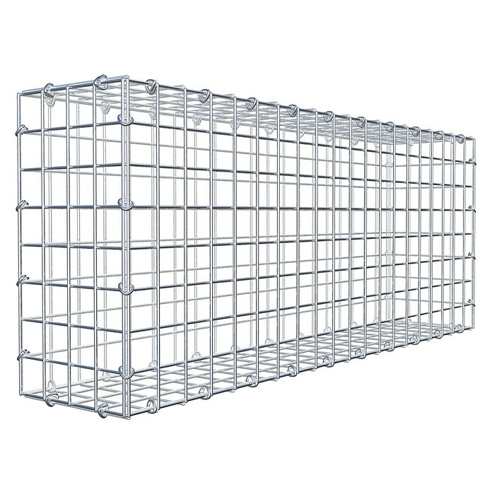 Gabiona Gabione (100 x 20 x 40 cm, Stahl, Maschenbreite: 50 mm, Maschenhöhe: 50 mm, C-Ring) | BAUHAUS