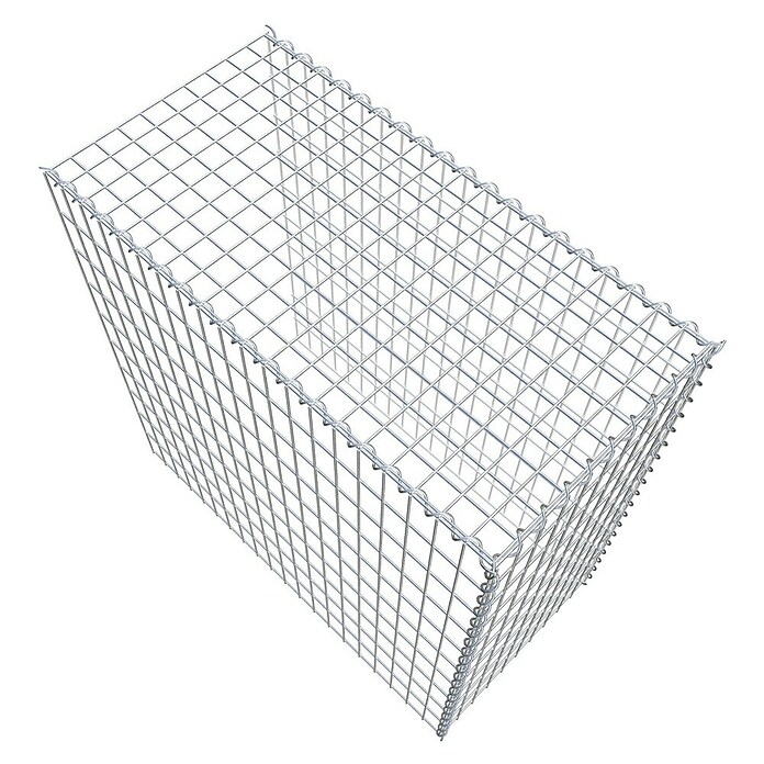 Gabiona Gabione Typ 4 (Zum Anbau in Länge & Höhe, 100 x 50 x 100 cm, Stahl, Maschenbreite: 50 mm, Maschenhöhe: 100 mm, Spirale) | BAUHAUS