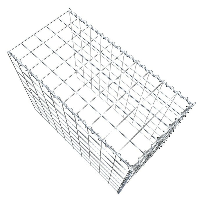 Gabiona Gabione Typ 4 (Zum Anbau in Länge & Höhe, 100 x 50 x 80 cm, Stahl, Maschenbreite: 100 mm, Maschenhöhe: 100 mm, Spirale) | BAUHAUS