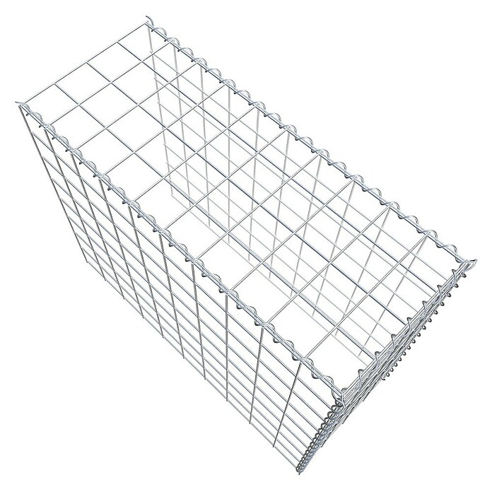 Gabiona Gabione Typ 4 (Zum Anbau in Länge & Höhe, 100 x 40 x 80 cm, Stahl, Maschenbreite: 100 mm, Maschenhöhe: 100 mm, Spirale) | BAUHAUS