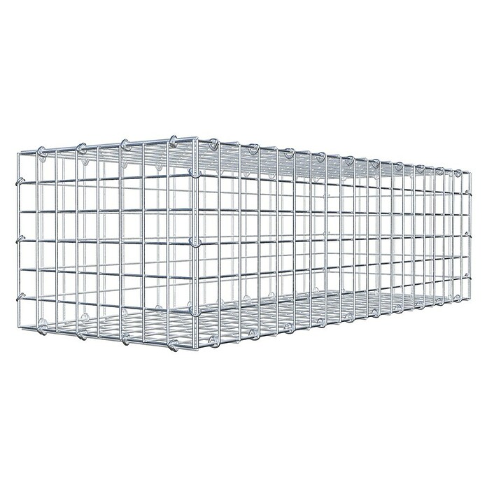 Gabiona Gabione (100 x 40 x 30 cm, Stahl, Maschenbreite: 50 mm, Maschenhöhe: 50 mm, C-Ring) | BAUHAUS