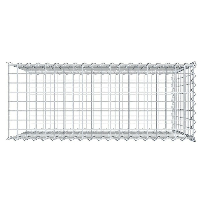 Gabiona Gabione Typ 2 (Zum Anbau in der Länge, 100 x 40 x 90 cm, Stahl, Maschenbreite: 50 mm, Maschenhöhe: 100 mm, Spirale) | BAUHAUS
