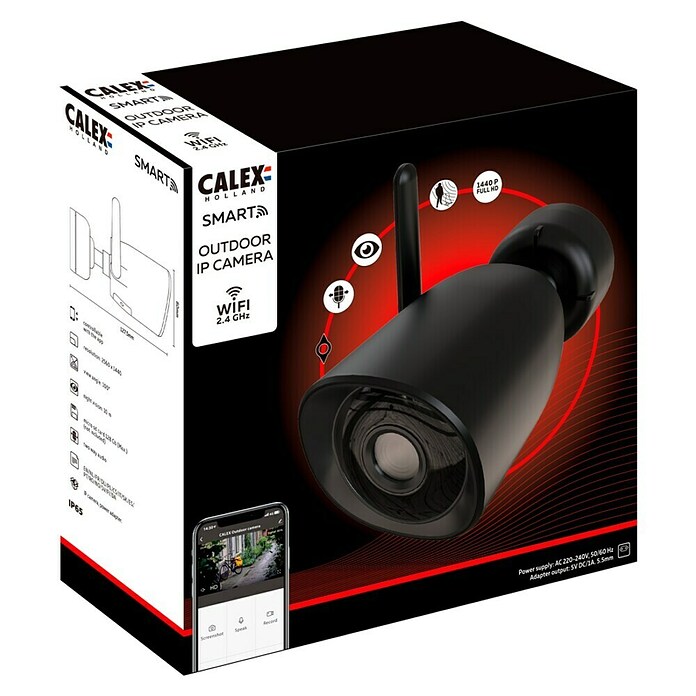 Calex Smart IP-buitencamera (Zwart) | BAUHAUS