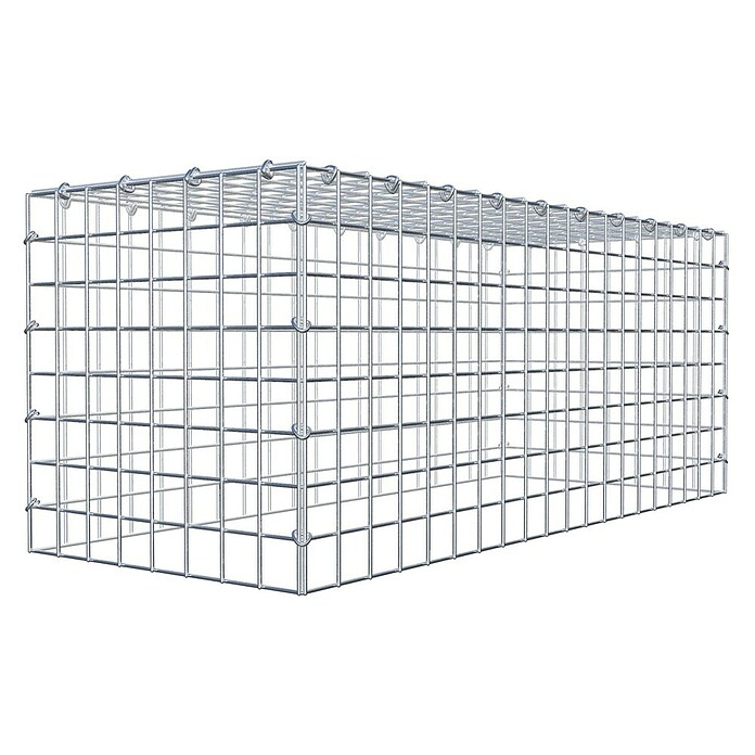 Gabiona Gabione Typ 3 (Zum Anbau in der Höhe, 100 x 40 x 40 cm, Stahl, Maschenbreite: 50 mm, Maschenhöhe: 50 mm, C-Ring) | BAUHAUS