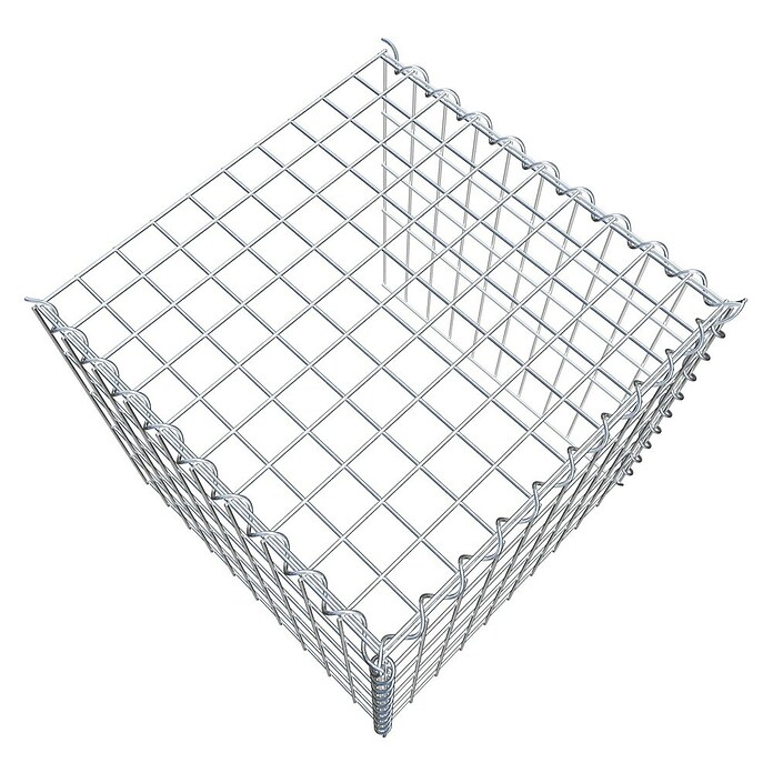 Gabiona Gabione Typ 4 (Zum Anbau in Länge & Höhe, 50 x 50 x 50 cm, Stahl, Maschenbreite: 50 mm, Maschenhöhe: 100 mm, Spirale) | BAUHAUS