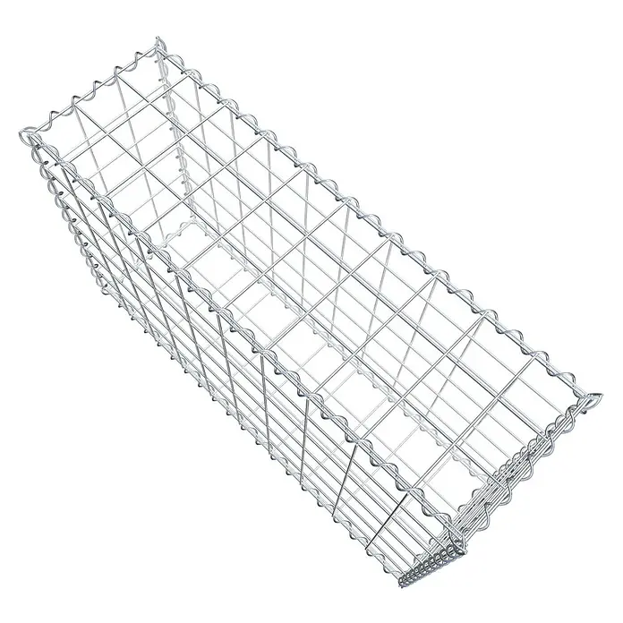 Gabiona Gabione - 100 x 30 x 60 cm, Metall, Maschenbreite: 100 mm, Maschenhöhe: 100 mm - Gitterbox für Steine. Drahtkorb zur Befüllung mit Steinen, dekoratives Element für den Garten- und Landschaftsbau.