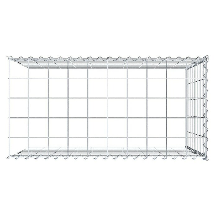 Gabiona Gabione Typ 4 (Zum Anbau in Länge & Höhe, 100 x 50 x 80 cm, Stahl, Maschenbreite: 100 mm, Maschenhöhe: 100 mm, Spirale) | BAUHAUS