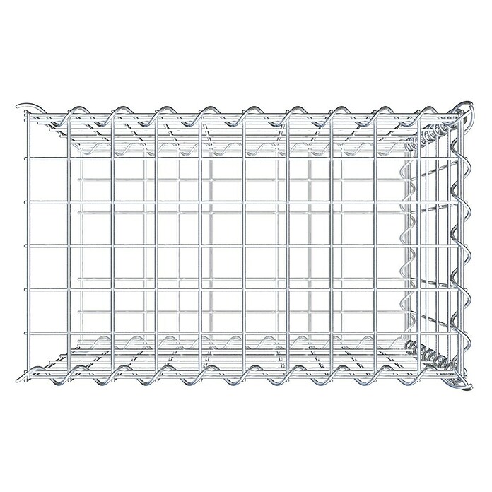 Gabiona Gabione Typ 2 (Zum Anbau in der Länge, 50 x 30 x 50 cm, Stahl, Maschenbreite: 50 mm, Maschenhöhe: 100 mm, Spirale) | BAUHAUS