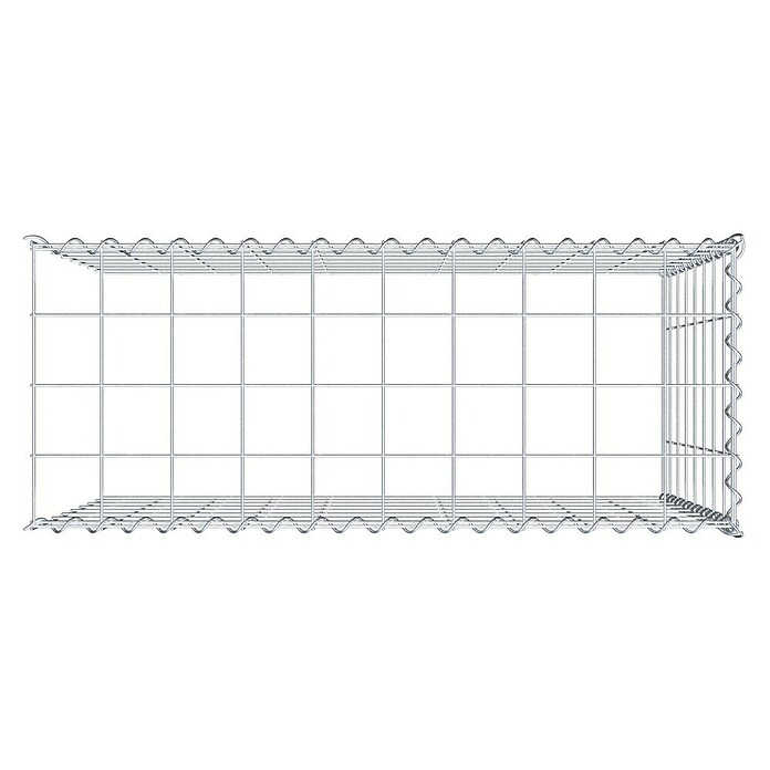 Gabiona Gabione Typ 4 (Zum Anbau in Länge & Höhe, 100 x 40 x 80 cm, Stahl, Maschenbreite: 100 mm, Maschenhöhe: 100 mm, Spirale) | BAUHAUS