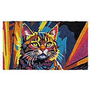 Felpudo de coco Gato Pop (Multicolor, 70 x 40 cm)