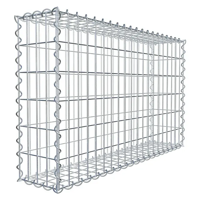Gabiona Gabione - 100 x 20 x 60 cm, Metall, Maschenbreite: 50 mm, Maschenhöhe: 100 mm - Gabionenkorb aus verzinktem Draht für Garten- und Landschaftsbau. Robuste Bauweise für vielseitige Gestaltungsmöglichkeiten im Außenbereich.