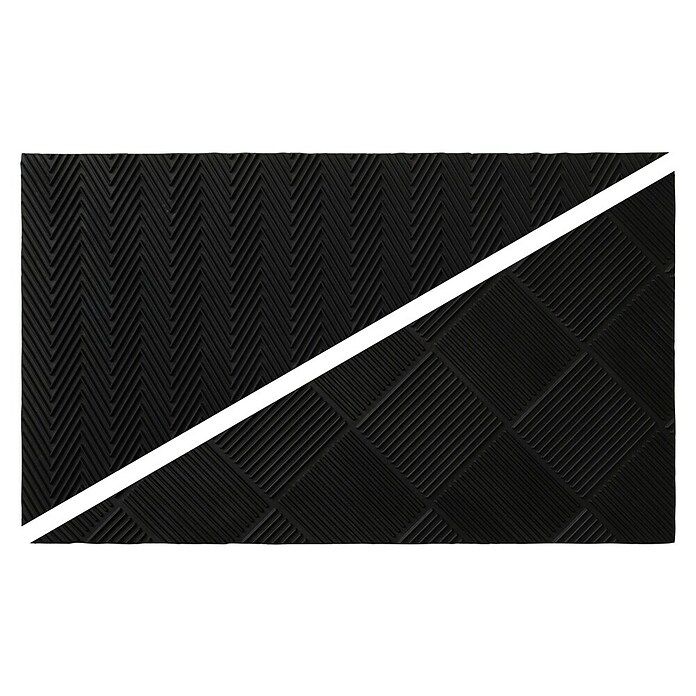 Felpudo antideslizante reversible Timanti (Negro, 75 x 45 cm, Goma de PVC) | BAUHAUS