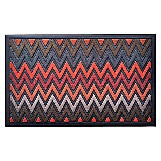 Felpudo antideslizante Clean & Dry Voltaggio (Multicolor, 75 x 45 cm, Nylon y PVC)