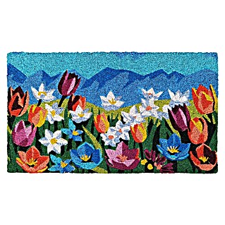 Felpudo de coco Flores Pop (Multicolor, 70 x 40 cm)