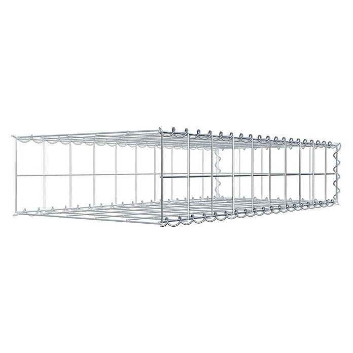 Gabiona Gabione Typ 2 (Zum Anbau in der Länge, 100 x 50 x 20 cm, Stahl, Maschenbreite: 100 mm, Maschenhöhe: 100 mm, Spirale) | BAUHAUS