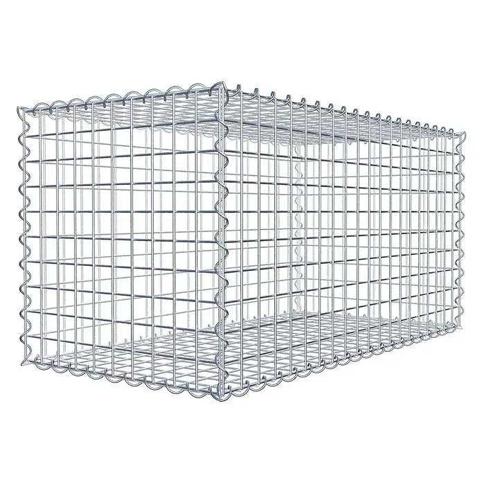 Gabiona Gabione100 x 50 x 50 cm, Metall, Maschenbreite: 50 mm, Maschenhöhe: 50 mm - Ein Gabionen-Käfig aus verzinktem Stahl, ideal für den Einsatz im Garten- und Landschaftsbau zur Stabilisierung oder als dekoratives Element.