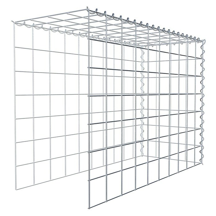 Gabiona Gabione Typ 4 (Zum Anbau in Länge & Höhe, 100 x 40 x 70 cm, Stahl, Maschenbreite: 100 mm, Maschenhöhe: 100 mm, Spirale) | BAUHAUS