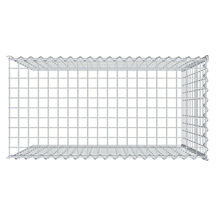 Gabiona Gabione Typ 4 (Zum Anbau in Länge & Höhe, 100 x 50 x 100 cm, Stahl, Maschenbreite: 50 mm, Maschenhöhe: 100 mm, Spirale) | BAUHAUS