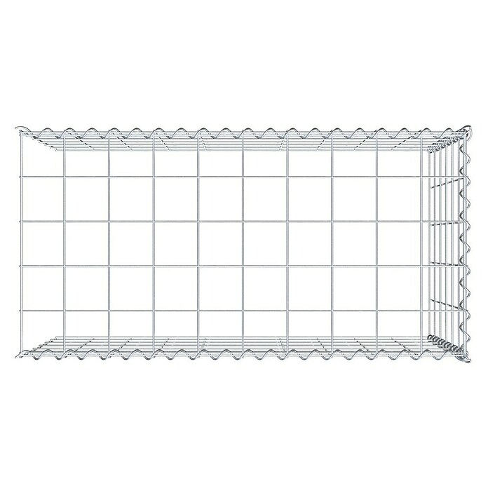 Gabiona Gabione Typ 4 (Zum Anbau in Länge & Höhe, 100 x 50 x 60 cm, Stahl, Maschenbreite: 100 mm, Maschenhöhe: 100 mm, Spirale) | BAUHAUS