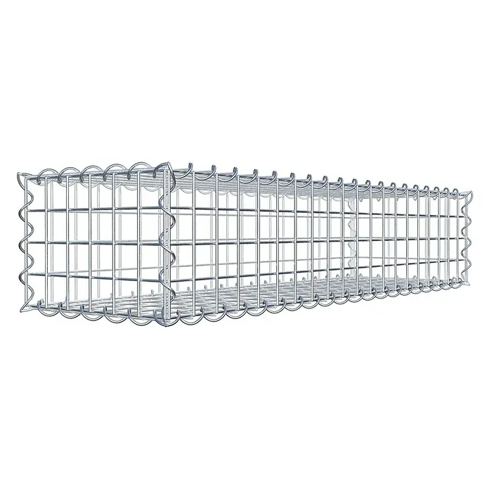 Gabiona Gabione - 100 x 30 x 20 cm, Metall, Maschenbreite: 50 mm, Maschenhöhe: 50 mm - Ein Gabionenkorb aus Drahtgeflecht, ideal für den Garten- und Landschaftsbau, zur Gestaltung von Stützmauern oder als dekoratives Element.