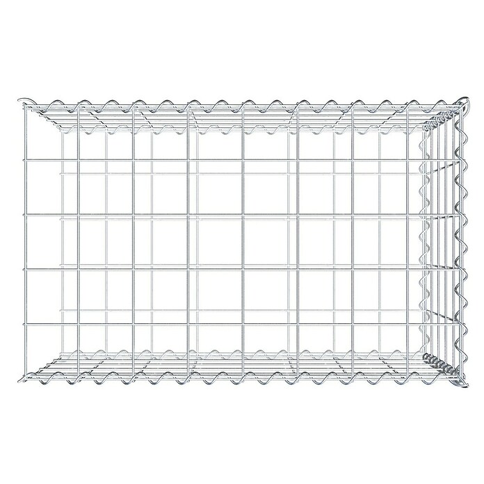 Gabiona Gabione Typ 2 (Zum Anbau in der Länge, 80 x 50 x 50 cm, Stahl, Maschenbreite: 100 mm, Maschenhöhe: 100 mm, Spirale) | BAUHAUS