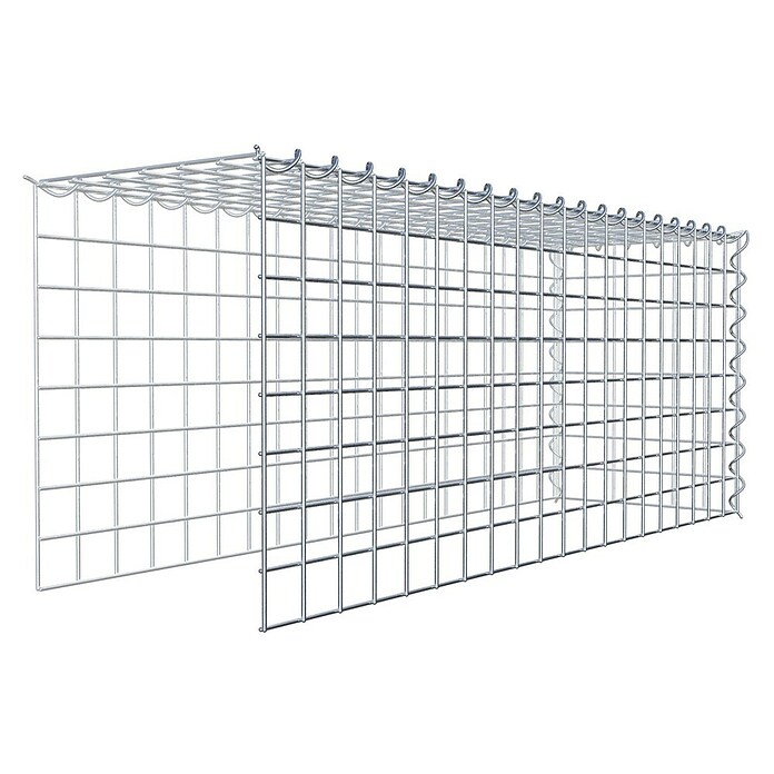 Gabiona Gabione Typ 4 (Zum Anbau in Länge & Höhe, 100 x 30 x 40 cm, Stahl, Maschenbreite: 50 mm, Maschenhöhe: 50 mm, Spirale) | BAUHAUS