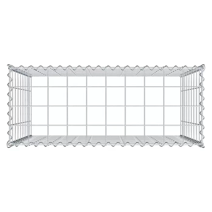 Gabiona Gabione Typ 3 - Zum Anbau in der Höhe, 100 x 40 x 90 cm, Stahl, Maschenbreite: 100 mm, Maschenhöhe: 100 mm, Spirale - Leerer, rechteckiger Gabionenkorb aus verzinktem Stahldrahtgeflecht, mit Spiralverbindern zur Montage.