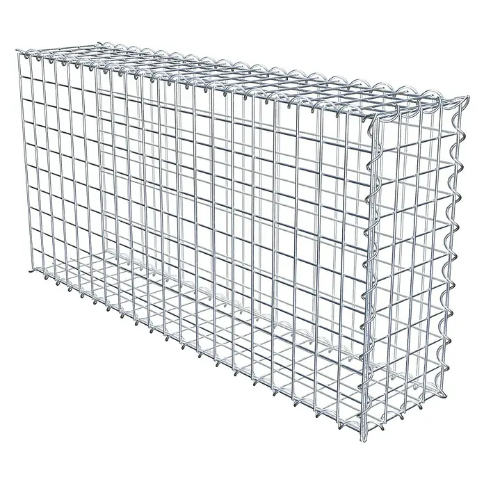 Gabiona Gabione Typ 2 - Zum Anbau in der Länge, 100 x 20 x 50 cm, Stahl, Maschenbreite: 50 mm, Maschenhöhe: 50 mm - Drahtschotterkasten zur Hangbefestigung oder als dekoratives Element. Er ist aus robustem Draht gefertigt und bietet Platz für Steine.
