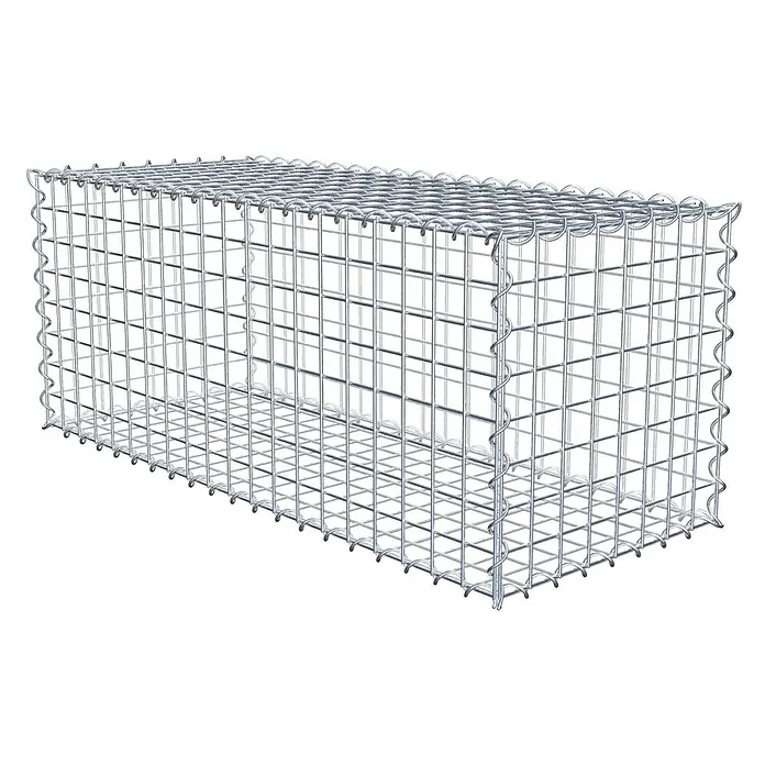 Gabiona Gabione - 100 x 40 x 40 cm, Metall, Maschenbreite: 50 mm, Maschenhöhe: 50 mm - Drahtschotterkorb zur Erosionskontrolle und Landschaftsgestaltung, robust und langlebig für den Außenbereich.