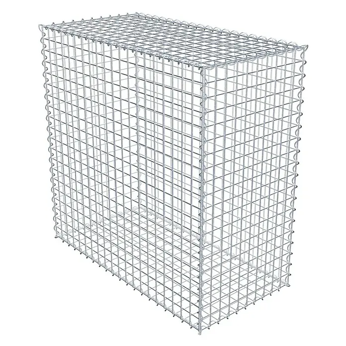 Gabiona Gabione - 100 x 50 x 100 cm, Metall, Maschenbreite: 50 mm, Maschenhöhe: 50 mm - Ein Gabionen-Steinkorb aus verzinktem Drahtgeflecht für den Garten- und Landschaftsbau. Praktisch und dekorativ für den Außenbereich.